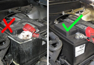 مواردی که منجر به آسیب به باتری خودرو می گردد، شامل روشن نگه داشتن چراغ ها ، تمام شدن عمر باتری و غیره می باشد.